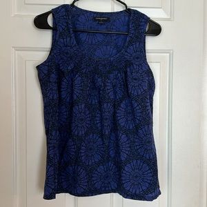 Banana Republic Sleeveless Blue Cotton Blouse for Summer/ Spring - Ladies Small